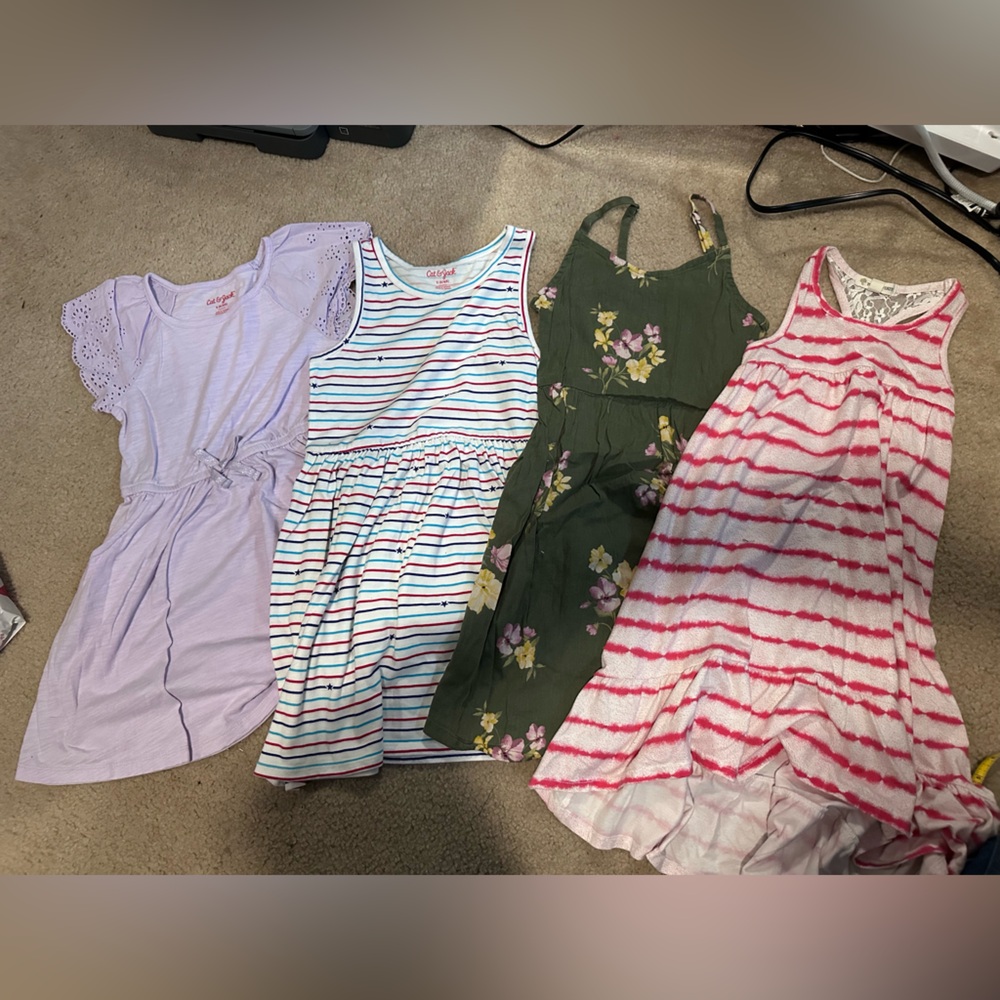 4 Cat & Jack Kids Dresses - Small 6/6x